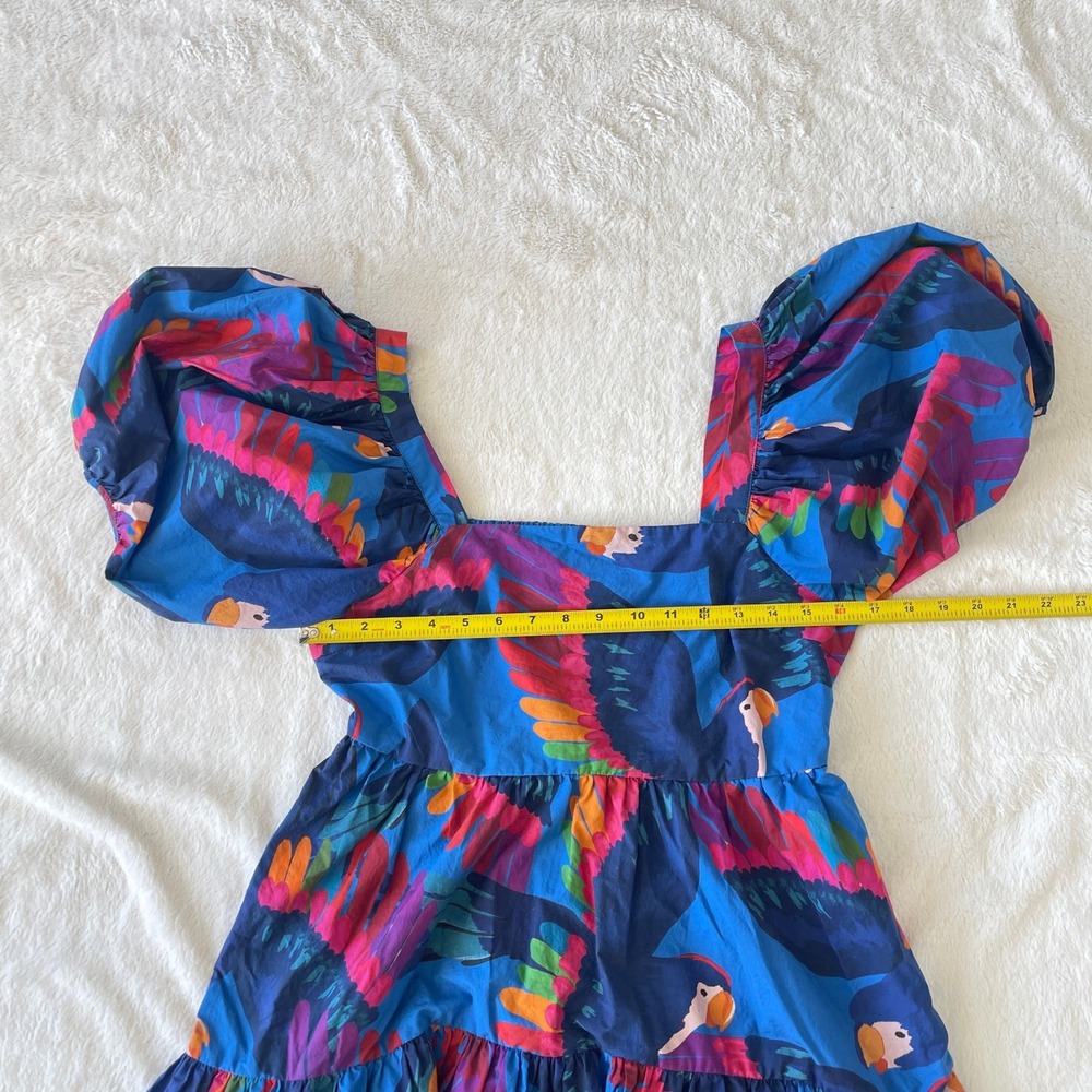 FARM Rio Rainbow Macaw Mini Dress Size Medium - Picture 6 of 12
